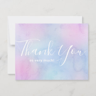 Carte De Remerciements Gâteau d'anniversaire simple et élégant en aquarel