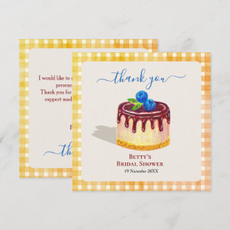 Carte De Remerciements Gâteau Mignon Dessert Orange Remerciement Enterrem