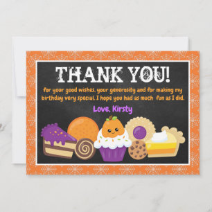Carte De Remerciements Gâteaux et cures d'Halloween Anniversaire