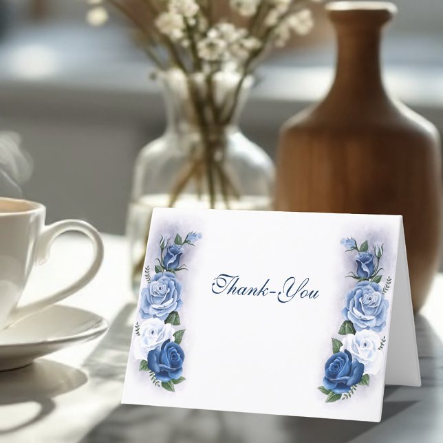 Carte De Remerciements Gay Grooms Regency Roses bleus (Créateur téléchargé)