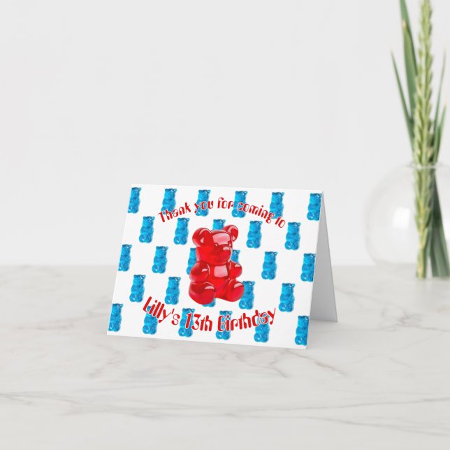 Carte De Remerciements Gélatineux Jelly  (Devant)