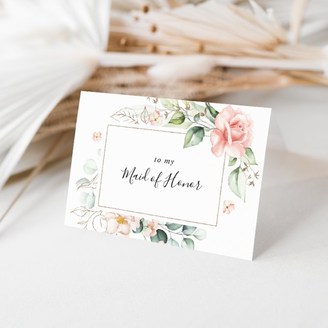 Carte De Remerciements Geometric Gold Foliage Bridal Party Thank You (Créateur téléchargé)