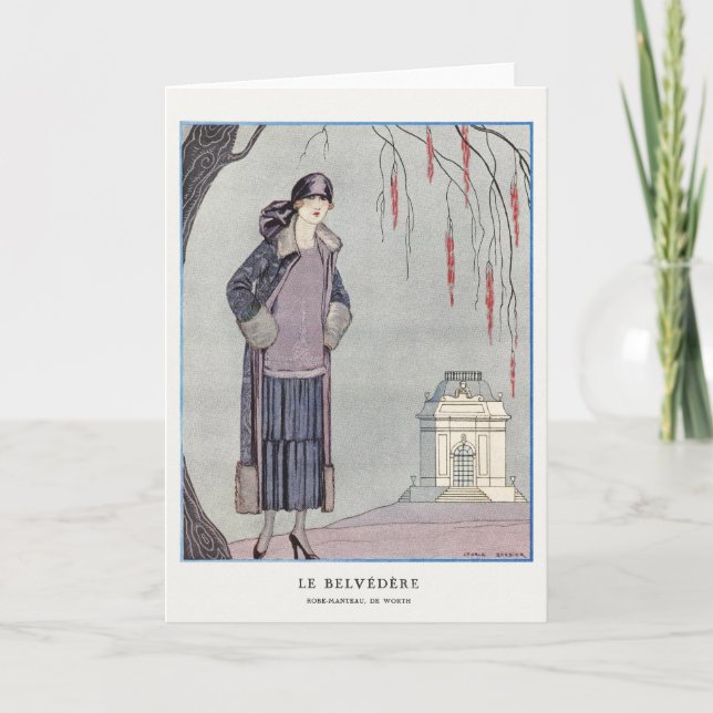 Carte De Remerciements George Barbier, Art déco (Devant)