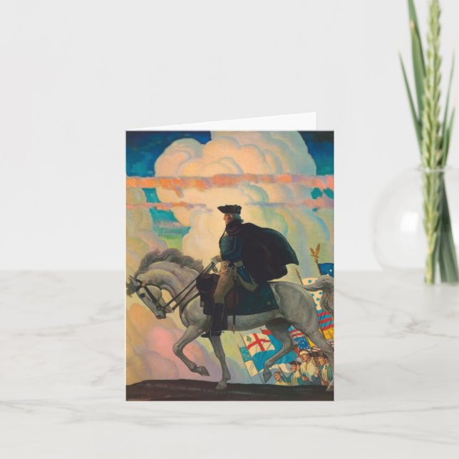 Carte De Remerciements George Washington par Newell Convers Wyeth (Devant)
