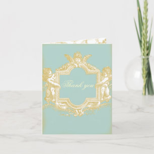 Carte De Remerciements Georgiana (bleu de Marie Antoinette) WeddingThank