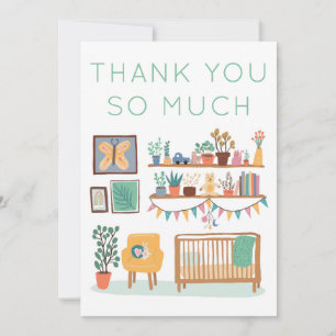 Carte De Remerciements GIFTS BABY SHOWER Nourriture mignonne