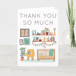 Carte De Remerciements GIFTS BABY SHOWER Nourriture mignonne
