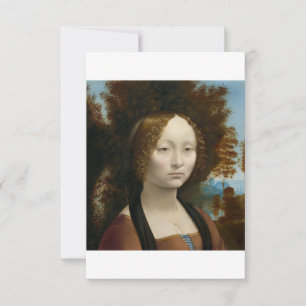 Carte De Remerciements Ginevra de Benci par Léonard de Vinci