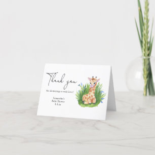Carte De Remerciements Girafe - Cadeau de baby shower