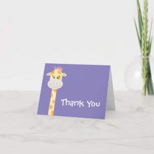 Carte De Remerciements Girafe fantaisie