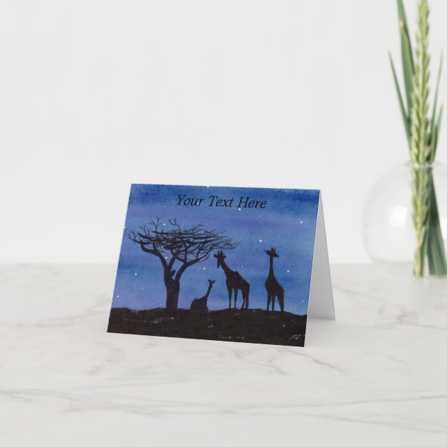 Carte De Remerciements Giraffes (Devant)