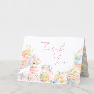 Carte De Remerciements Girl Sweet One Sweet Traite Premier Anniversaire