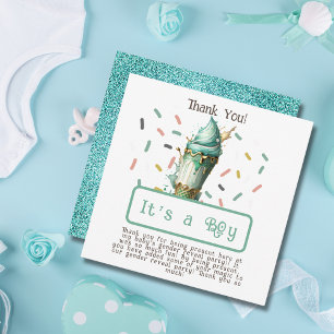 Carte De Remerciements Glace Cream Genre Revey Party C'est un garçon
