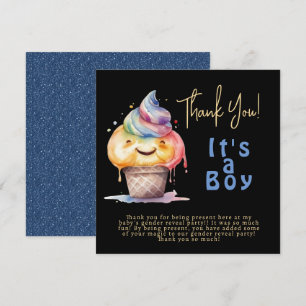 Carte De Remerciements Glace Cream Genre Revey Party C'est un garçon