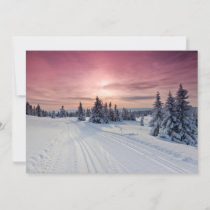 Carte De Remerciements Glace et neige   Lillehammer, Norvège