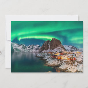 Carte De Remerciements Glace et neige   Northern Lights, Norvège