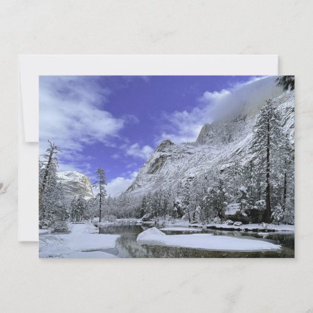 Carte De Remerciements Glace et neige | Parc national de Yosemite (Devant)
