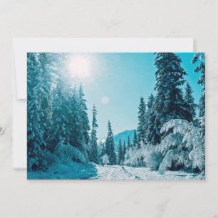 Carte De Remerciements Glace et neige Réserve naturelle de l'Altaï, Rus