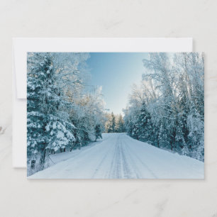 Carte De Remerciements Glace et neige   Route d'hiver gelée Russie, Sibér