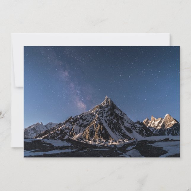 Carte De Remerciements Glace et neige | Voie Lactée Glacier Baltoro, Paki (Devant)