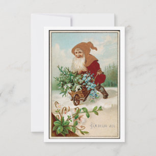 Carte De Remerciements Glaedelig Jul Vintage