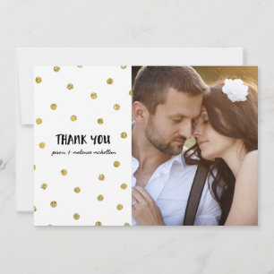 Carte De Remerciements Glam Confetti Faux Foil Wedding Thank You