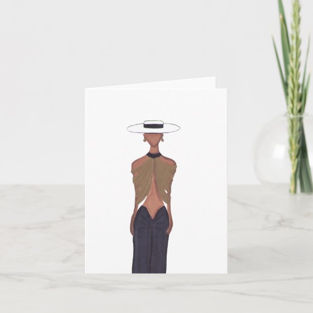 Carte De Remerciements Glam noir et blanc (Devant)