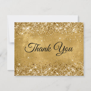 Carte De Remerciements Glittery Gold 40e anniversaire