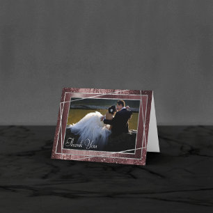 Carte De Remerciements Glitzy Minimalism Cassis Purple Glitter Photo