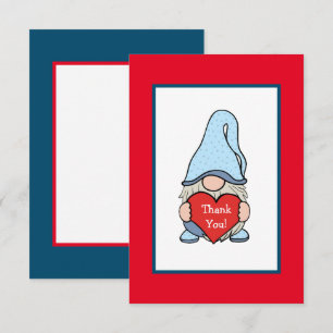 Carte De Remerciements Gnome avec coeur