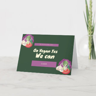 Carte De Remerciements Go Vegan Yes We Can Discount