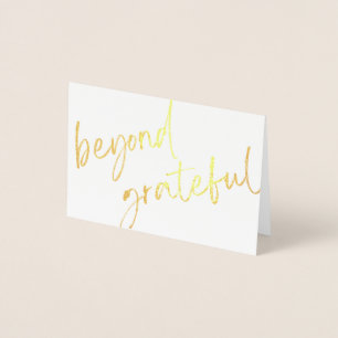 Carte de remerciements Gold Foil