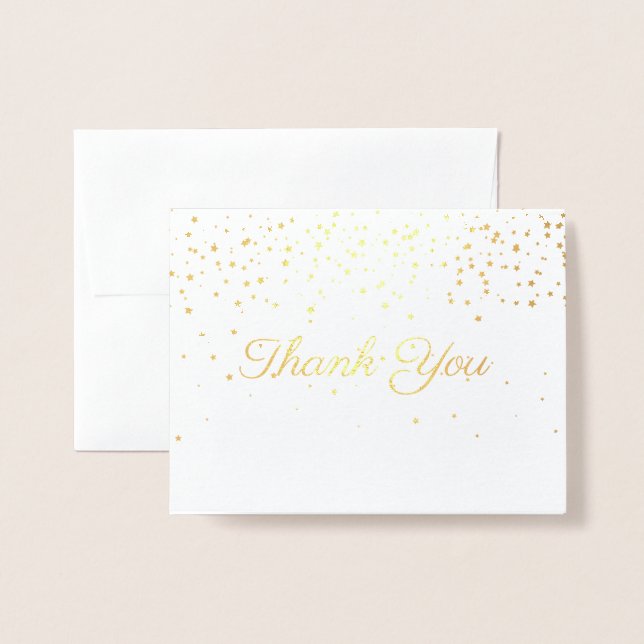 Carte de remerciements Gold Fossé (Devant avec enveloppe)