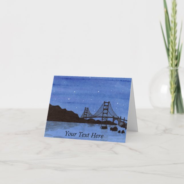 Carte De Remerciements Golden Gate (Devant)