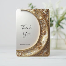 Golden Ornate Frame Thank You Card