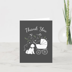Carte De Remerciements Goldendoodle Chien Baby shower sans genre