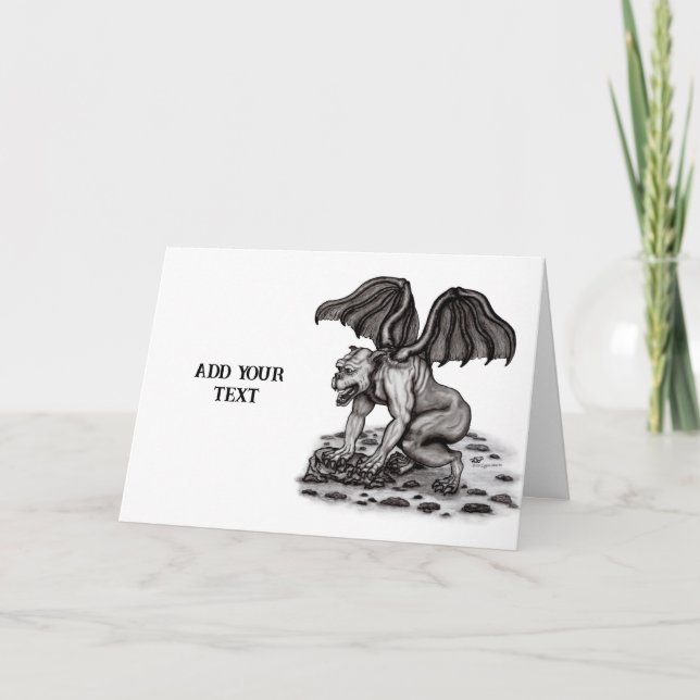 Carte De Remerciements Golem Gargoyle (Devant)