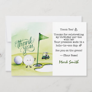 Carte De Remerciements Golf Anniversaire Par fête de tee