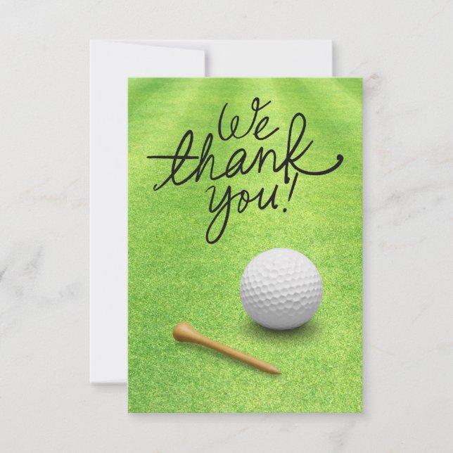 Carte De Remerciements GOLF Greens Gratitude : Fairway (Devant)