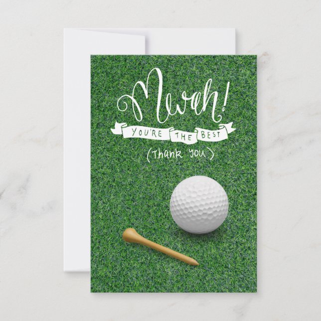 Carte De Remerciements GOLF Greens Gratitude : Fairway (Devant)