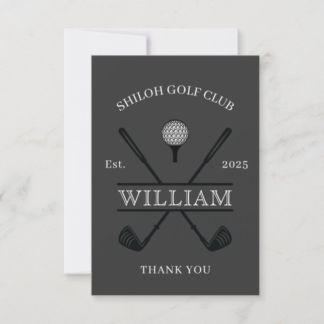 Carte De Remerciements Golf Lover Cross Club (Devant)