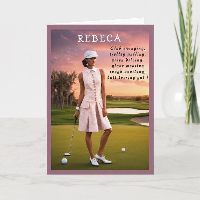 Carte De Remerciements Golfer Funny Anniversaire mignon Golf blague (Devant)