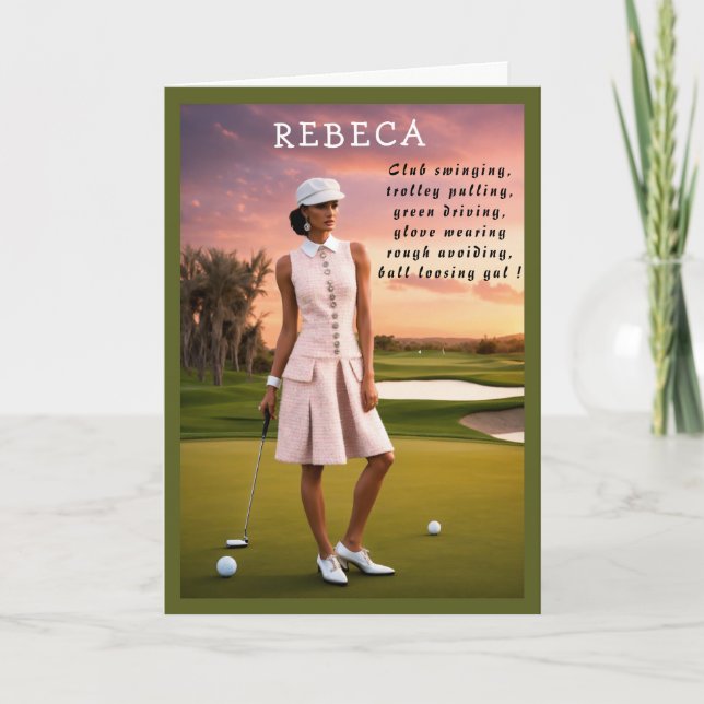 Carte De Remerciements Golfer Funny Anniversaire mignon Golf blague (Devant)