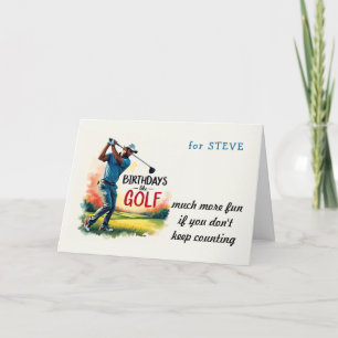 Carte De Remerciements Golfer Funny voeux d'anniversaire Golf plaisanteri