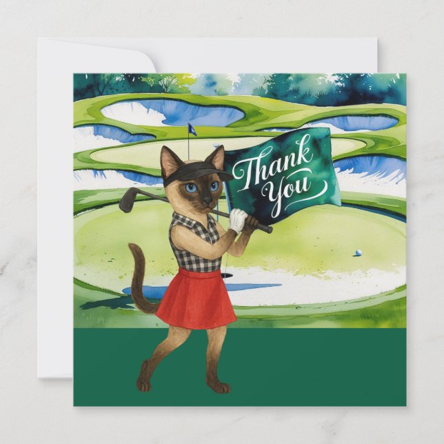 Carte de remerciements Golfer pour amoureux de les (Devant)