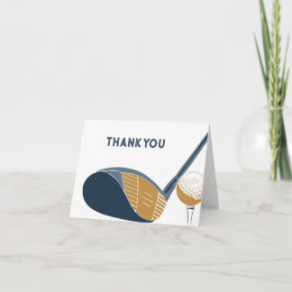 Carte De Remerciements Golfing Themed Golf Club Blank