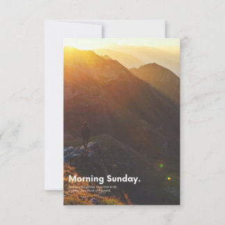 Carte De Remerciements Good-morning Sunday
