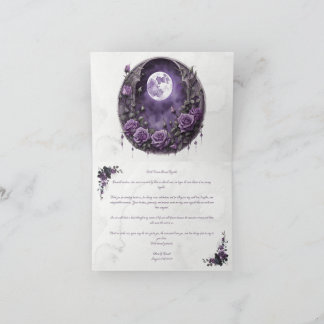 Carte De Remerciements Gothic Wedding Thank You Card Floral Dark Romance
