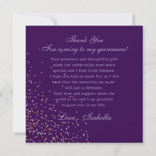 Carte De Remerciements Gothique Glam Quince violet