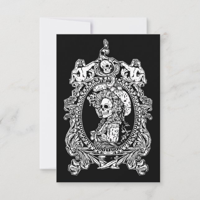 Carte De Remerciements Gothique Maiden (Devant)